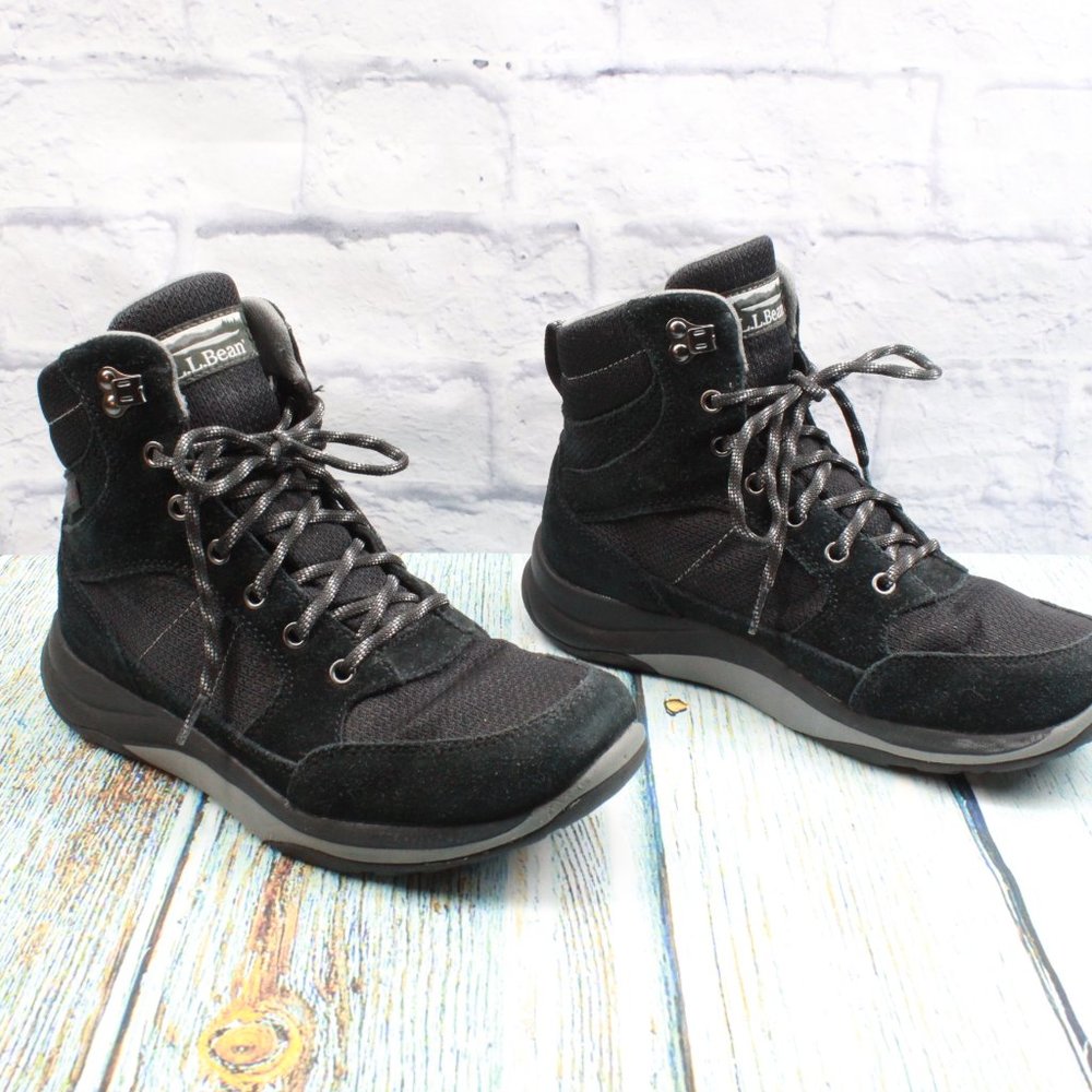 LL BEAN Men's Black Waterproof Hiking Trail Tek 2.5 Nylon Suede Boots Size 7 M - Picture 3 of 9
